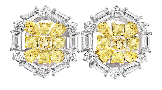 Canary Yellow Diamond Earrings