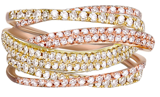 Canary Yellow & Pink Diamond Ring